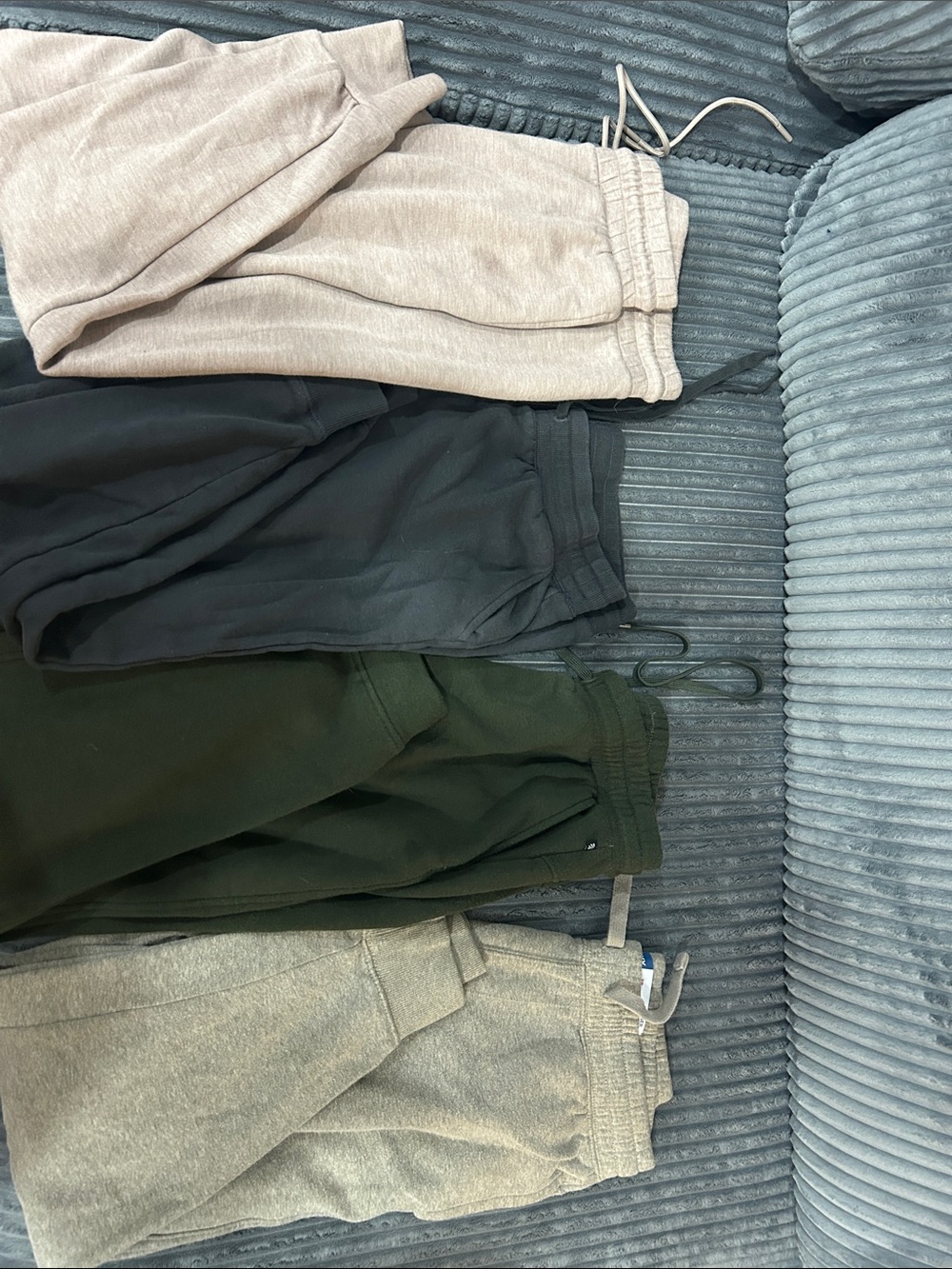 Old Navy Jogger Bundle in Beige, Black, Olive, Heather Gray